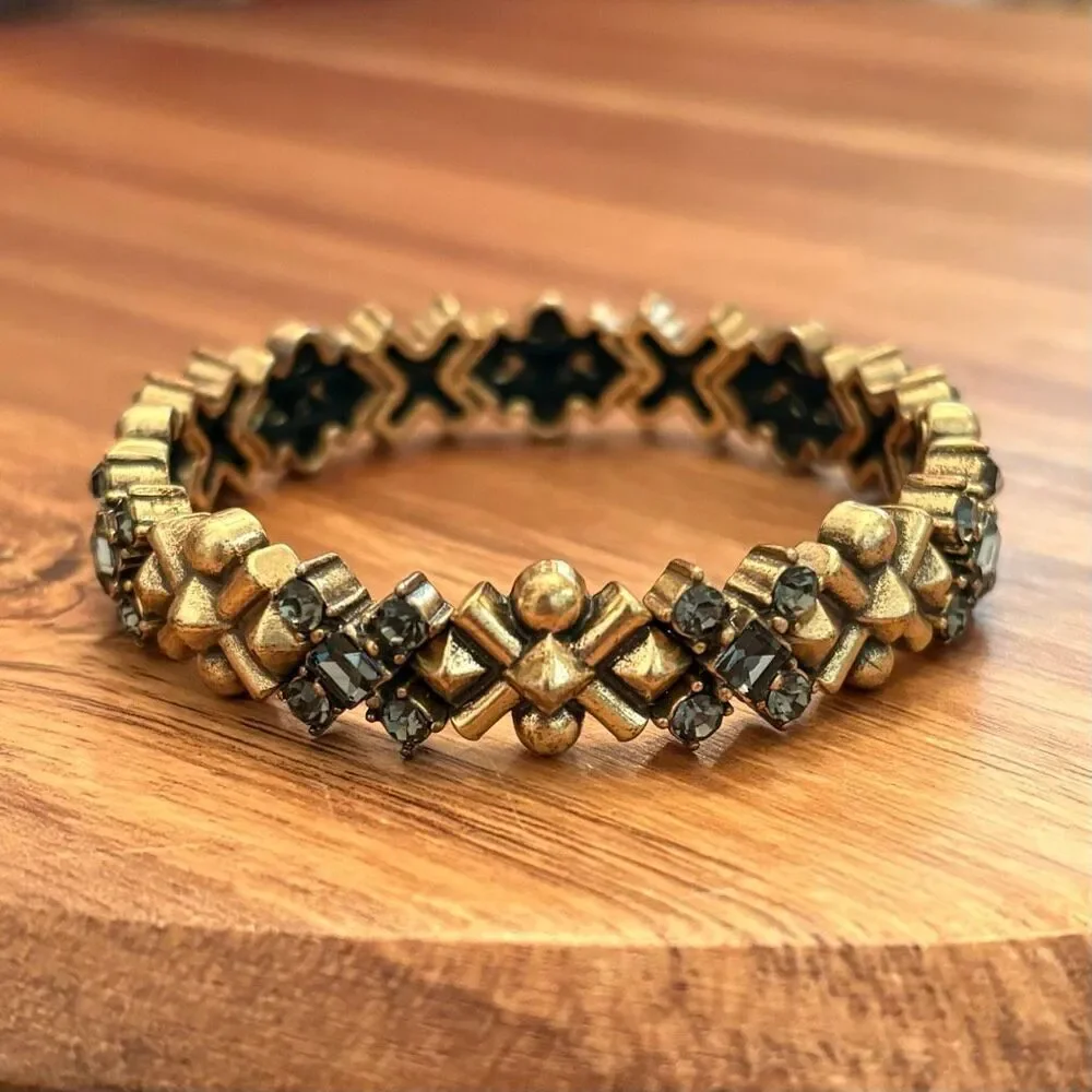 J.Crew | Grey Crystal Stretch Bracelet